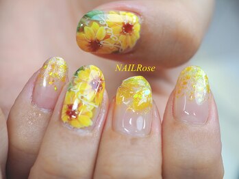 ネイルローズ(NAIL Rose)/ひまわりネイル