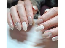 ネイルアンドまつげエクステ専門サロン スリー(THREE)/ニット×ラメ