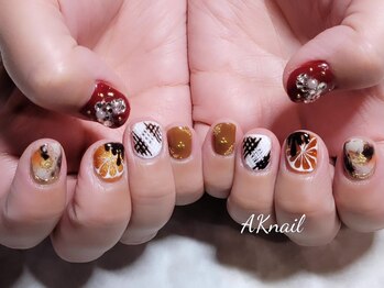 バレンタインネイル