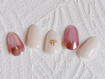 ネイルサロン エムズ(Nail Salon M's)/ワンポイントリボンネイル