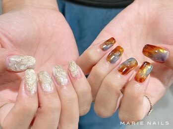 持込み秋ネイル ¥8,800 1002c