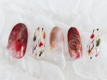 ネイリシャス(NAILICIOUS)/ロマンティックなフラワー