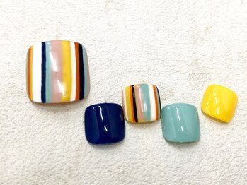 スリープ 中目黒(Sleep nakameguro)/ストライプネイル