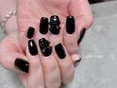 ブラックワンカラー×リボン