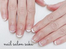 サク(saku)/フレンチ/ラメ埋め込み