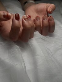 マグネットネイル　冬ネイル