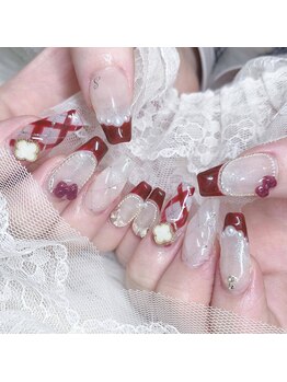 ベティネイル アイラッシュ(Betty Nail)/赤シアーネイル スカルプ