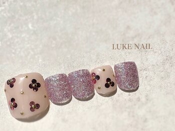 ルークネイル 恵比寿店(LUKE NAIL)/【フット】フラワーホロフット