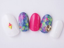 ネイルサロン ドレリッチ 大宮店(drerich)/デニムネオンペンキアート