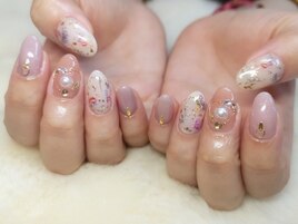 【押し花ネイル】