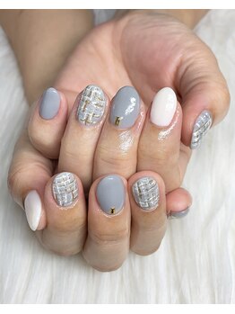 インプレス 鶴見店(Impress)/【Hand】ツイードネイル