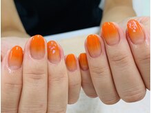 ダブルネイル(Double Nail)/【ほり】夏カラー☆オレンジ