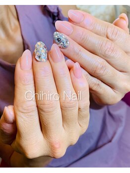 チヒロネイル/スカルプワンカラー＆アート