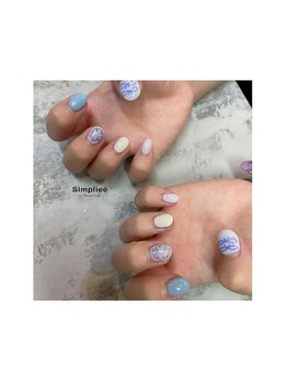 シンプリー 吉祥寺店(Simpliee by Procare nail)/ らくがき/リボンネイル