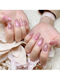 ぷっくりお花ネイル