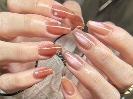 お洒落アシメトリーネイル/韓国