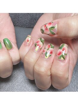 リュクネイル 拝島店(RyukuNail)/絵画風の個性派ももネイル