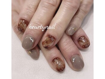 ハーティーネイル hearty nail 溝の口店/グレージュネイル