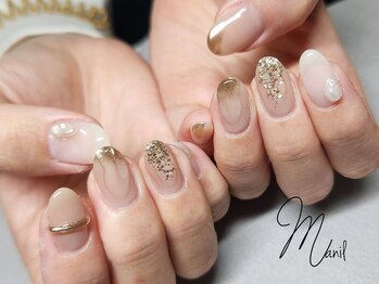 マニル アンド ネトラ(manil & netola)/ホワイト×ゴールド