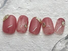 ニュアンスネイル/金箔ネイル