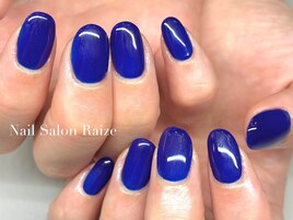 ワンカラーネイル/ブルーネイル