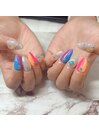 ☆持ち込みカラフルネイル☆