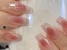 【当店人気No.1】パラジェル追加ok♪チーク×マグネットネイル ￥7500円
