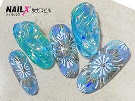 ブルーネイル/モロッカンネイル