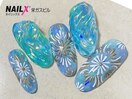 ブルーネイル/モロッカンネイル