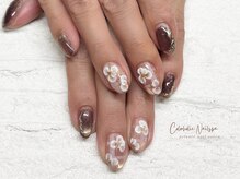 カラーホリック ネイルスパ(Colorholic Nailspa)/秋チェック×エンボスアート