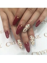 クリスタルネイル ボンベルタ橘店(CRYSTAL NAIL)/ヒョウ柄ネイル