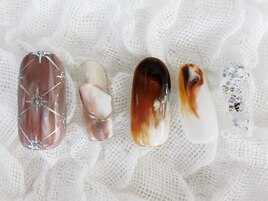 美味しそうなカフェオレネイル
