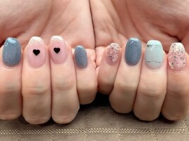 サンド×キラキラネイル