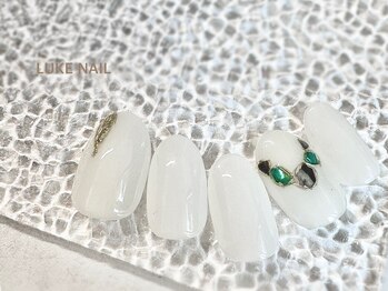 ルークネイル 恵比寿店(LUKE NAIL)/シンプルシェルミラーネイル 夏