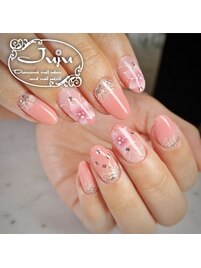 お花ネイル　オフィスネイル