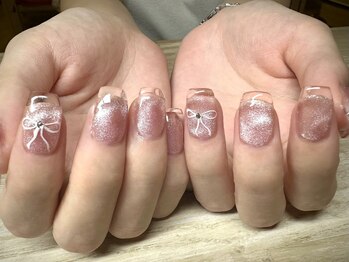 アミュリー ネイル アトリエ(Amury nail atelier)/リボン マグネット バレエコア