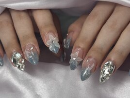 スカルプ フラワーネイル
