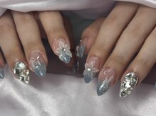 スカルプ フラワーネイル