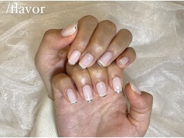 ワンカラーに先端ライン♪