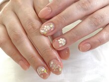 ネイルサロン グリッター Nail salon Glitter/ちゅるんピンク×桜