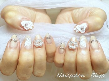 ネイルサロンブリス(nail salon Bliss)/☆豪華な3Dフラワーネイル☆