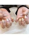 レースネイル　バラネイル　