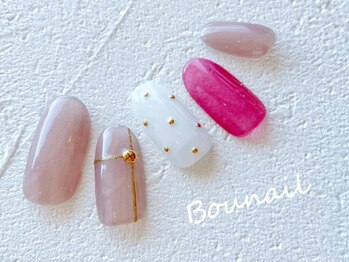 ネイルアンドアイラッシュ ボネール 銀座店(lash Bounail)/ドット ガーリー パステル