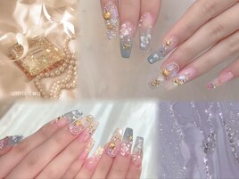 夏映えハイビスカスネイル#新宿