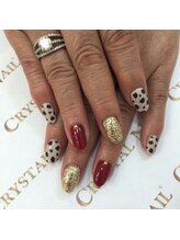クリスタルネイル ボンベルタ橘店(CRYSTAL NAIL)/ダルメシアン柄ネイル