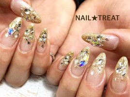 ゴールドラメネイル