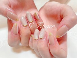 大人グレージュネイル♪