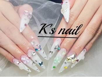 ケイズネイル 八王子(K's Nail Salon)の写真/豊富なパーツ×長さだし専門店こだわりの長さだしは相性抜群♪パーツのご相談ご気軽に♪
