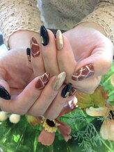 ネイルサロン スクール アンジェラ 水戸本店/ジラフ(*´▽｀*)