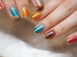 カラフル可愛い上品ネイル